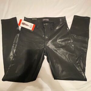Level 99 Black Leather Women Jeggings